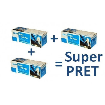 Pachet 3 cartuse laser HP Q2612A HP-12A 2612A compatibile la 37 ron / buc