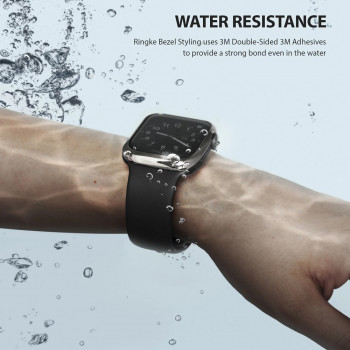 Rama pentru Apple Watch 1 / 2 / 3 (42mm) - Ringke Bezel Styling - Glossy Silver - Img 3