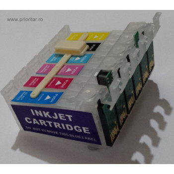 SET Cartuse rezerva pentru Ciss Epson T801 T802 T803 T804 T805 T806 ( T-801 T-802 T-803 T-804 T-805 T-806 ) Epson Stylus Photo PX-700W R265 R285 R360 RX-560 RX-585  cu  BUTON DE RESETARE !! PRET PROMO !! - Img 2