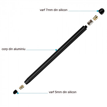 Stylus pen universal - Techsuit (JC01) - Black - Img 2