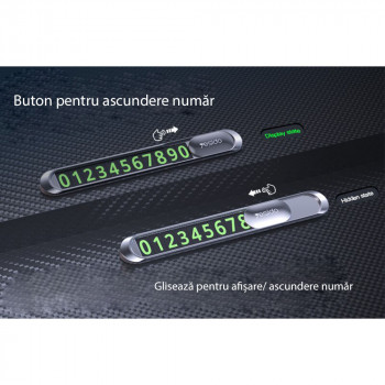 Suport Numar Auto Bord - Yesido Parking (C88) - Black - Img 4