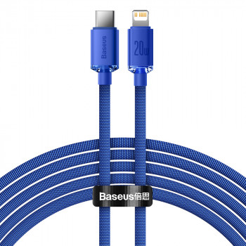 Cablu de Date Type-C la Lightning 20W, 1.2m - Baseus Crystal Shine (CAJY000203) - Blue - Img 1