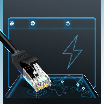 Cablu de Internet RJ45 la RJ45 Cat 6 1000Mbps, 1.5m - Ugreen (60545) - Black - Img 4
