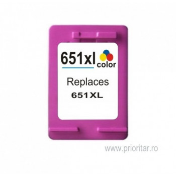 Cartus COLOR HP651XL HP-651XL HP651-XL C2P11AE compatibil HP 651 XL TRICOLOR