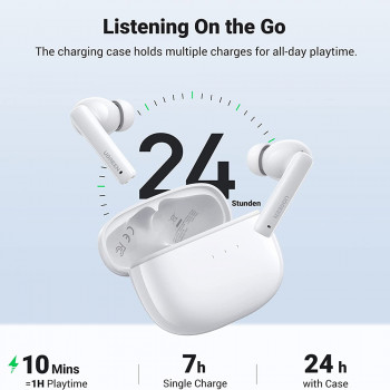 Casti Bluetooth Active Noise Cancelling, BT 5.2 - Ugreen HiTune T3 (90206) - White - Img 4