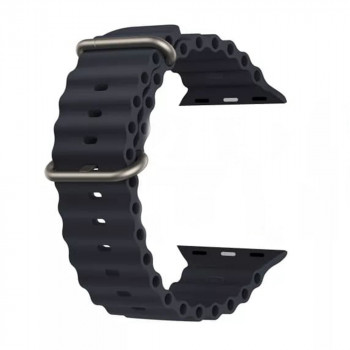 Curea pentru Apple Watch 1/2/3/4/5/6/7/8/SE/SE 2 (38/40/41mm) - Techsuit Watchband (W038) - Black - Img 4