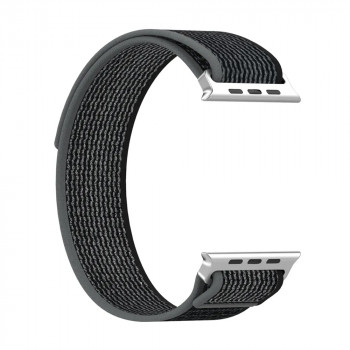 Curea pentru Apple Watch 1 / 2 / 3 / 4 / 5 / 6 / 7 / 8 / SE / SE 2 / Ultra (42 mm / 44 mm / 45 mm / 49 mm) - Techsuit Watchband (W039) - Black / Gray - Img 3