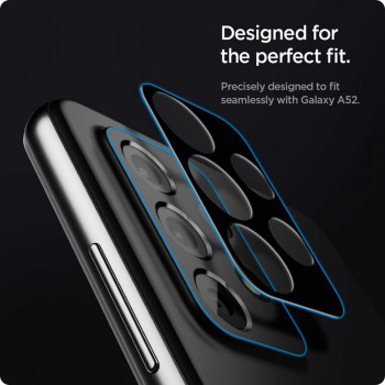 Folie Camera pentru Samsung Galaxy A52 4G / A52 5G / A52s 5G - Techsuit Full Camera Glass - Black - Img 2