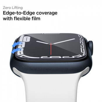 Folie pentru Apple Watch 4 / 5 / 6 / SE / 7 / 8 (44mm / 45mm) (set 3) - Spigen Neo Flex - Clear - Img 3