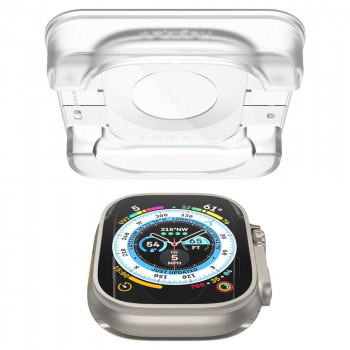 Folie pentru Apple Watch Ultra (set 2) - Spigen Glas.TR EZ FIT - Clear - Img 4