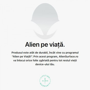 Folie pentru tableta Lenovo Tab M10 TB-X605F/X505F/TB-X505L - Alien Surface Screen - Transparent - Img 3