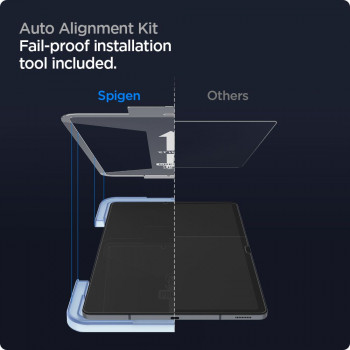 Folie pentru tableta Samsung Galaxy Tab S7 FE 12.4 inch T730/T736 - Spigen Glas.TR EZ FIT - Clear - Img 2