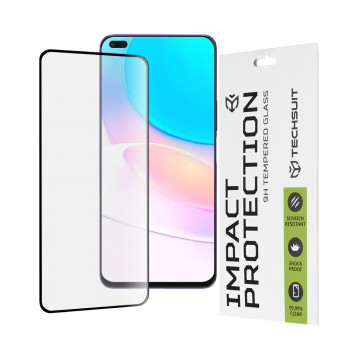 Folie protectie telefon Huawei nova 8i / Honor 50 Lite - Techsuit 111D Full Cover / Full Glue Glass - Black