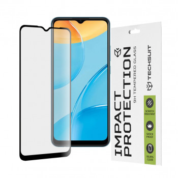 Folie protectie telefon Oppo A15 / A15s / A16 / A16s / A54s - Techsuit 111D Full Cover / Full Glue Glass - Black - Img 1