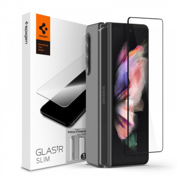 Folie protectie telefon Samsung Galaxy Z Fold3 5G - Spigen Glas.TR Slim - Black