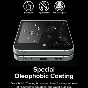 Folie telefon Samsung Galaxy Z Flip5 (set 2) - Ringke Cover Display Tempered Glass - Clear - Img 2