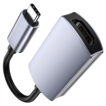 Hoco - OTG Adapter Presage (UA20) - Type-C Male to HDMI Female, 4K@30Hz 3840*2160P - Metal Gray - Img 2