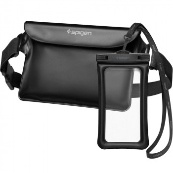 Husa + geanta subacvatica - Spigen Waist Bag & Waterproof Case A621 - Black - Img 2