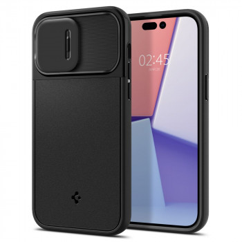 Husa iPhone 14 Pro Max - Spigen Optik Armor Mag - Black - Img 3