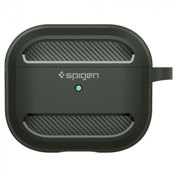 Husa pentru Apple AirPods 3 - Spigen Rugged Armor - Green - Img 2