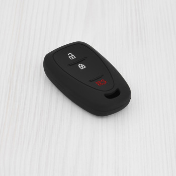 Husa pentru cheie Chevrolet Spark, Cruze, Impala, Malibu, Colorado, Camaro, Bolt, Trax, Volt - Techsuit Car Key Case (1013.07) - Black - Img 3