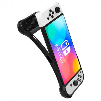Husa pentru Nintendo Switch OLED - Spigen Rugged Armor - Black - Img 4