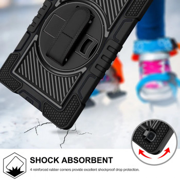 Husa pentru tableta Samsung Galaxy Tab A7 10.4 (2020 / 2022) - Techsuit StripeShell 360 - Black - Img 2