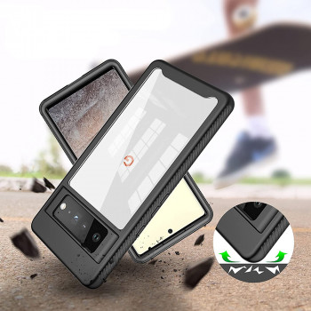 Husa telefon Google Pixel 6 Pro + Folie - Techsuit Defense360 Pro - Black - Img 4