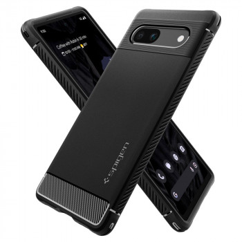 Husa telefon Google Pixel 7a - Spigen Rugged Armor - Black - Img 1