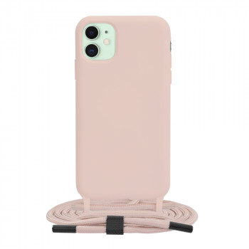 Husa telefon iPhone 11 - Techsuit Crossbody Lanyard - Pink