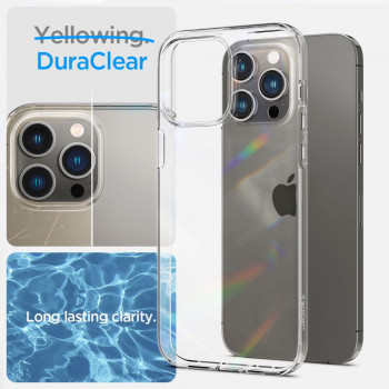 Husa telefon iPhone 14 Pro + 2x Folie - Spigen Crystal Pack 360 - Crystal Clear - Img 2