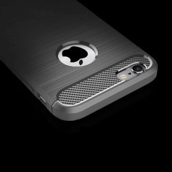 Husa telefon iPhone 6 / 6s - Techsuit Carbon Silicone - Black - Img 3