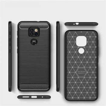 Husa telefon Motorola Moto E7 Plus / Moto G9 Play - Techsuit Carbon Silicone - Black - Img 4