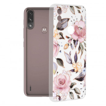 Husa telefon Motorola Moto E7 Power / Moto E7i Power - Techsuit Marble Series - Chloe White
