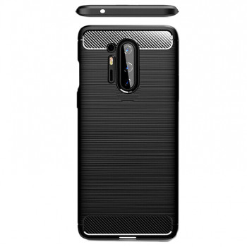 Husa telefon OnePlus 8 Pro - Techsuit Carbon Silicone - Black - Img 2