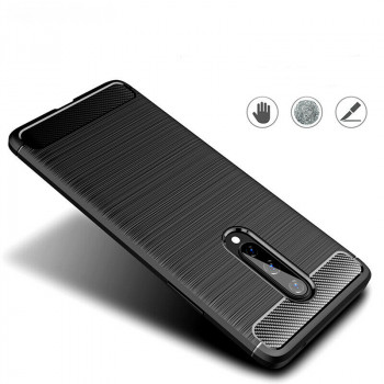 Husa telefon OnePlus 8 - Techsuit Carbon Silicone - Black - Img 4