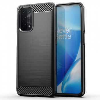 Husa telefon Oppo A54 5G / A74 5G / OnePlus Nord N200 5G - Techsuit Carbon Silicone - Black - Img 1