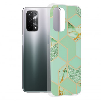 Husa telefon Oppo A54 5G / A74 5G / OnePlus Nord N200 5G - Techsuit Marble Series - Green Hex