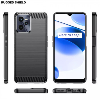 Husa telefon Realme C35 / Narzo 50A Prime - Techsuit Carbon Silicone - Black - Img 2