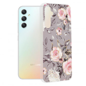 Husa telefon Samsung Galaxy A34 5G - Techsuit Marble Series - Bloom of Ruth Gray