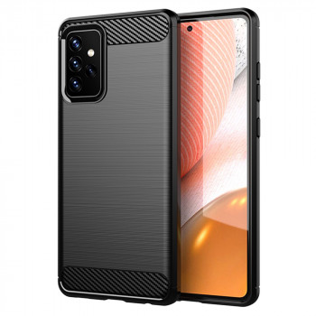 Husa telefon Samsung Galaxy A72 4G / A72 5G - Techsuit Carbon Silicone - Black - Img 1