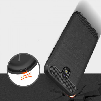 Husa telefon Samsung Galaxy J7 2017 J730 - Techsuit Carbon Silicone - Black - Img 2