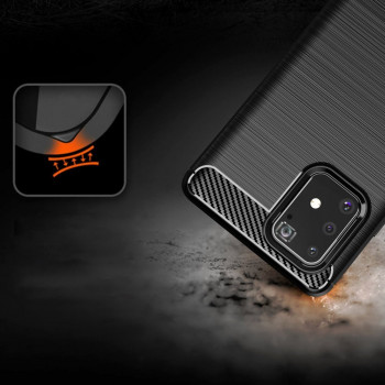 Husa telefon Samsung Galaxy S10 Lite - Techsuit Carbon Silicone - Black - Img 3