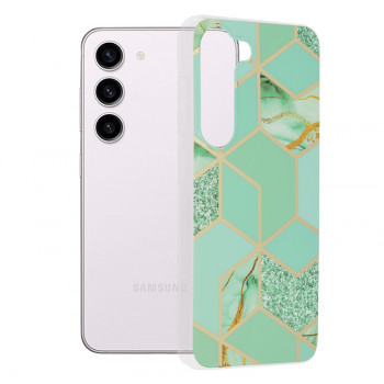 Husa telefon Samsung Galaxy S23 - Techsuit Marble Series - Green Hex