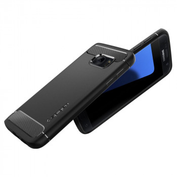 Husa telefon Samsung Galaxy S7 - Spigen Rugged Armor - Black - Img 3