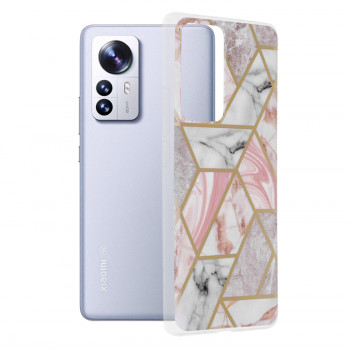 Husa telefon Xiaomi 12 Pro - Techsuit Marble Series - Pink Hex