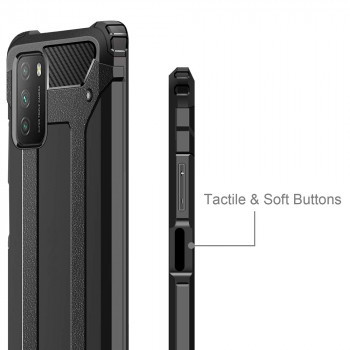 Husa telefon Xiaomi Poco M3 - Techsuit Hybrid Armor - Black - Img 3