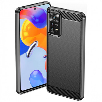 Husa telefon Xiaomi Redmi Note 11 Pro 4G / Note 11 Pro 5G - Techsuit Carbon Silicone - Black - Img 2