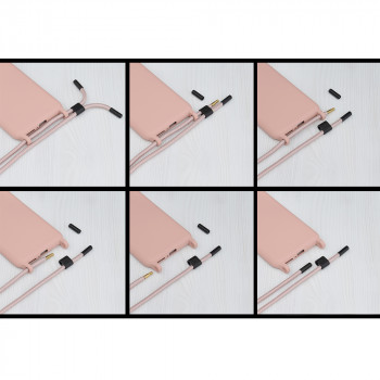 Husa telefon Xiaomi Redmi Note 12 5G / Poco X5 - Techsuit Crossbody Lanyard - Pink - Img 3