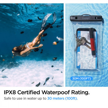 Husa universala pentru telefon (set 2) - Spigen Waterproof Case A610 - Clear - Img 3